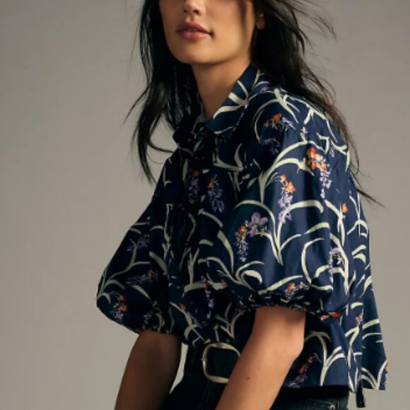 Maeve Anthropologie Zooey Bubble-Sleeve Blouse - XS - Picture 2 of 13